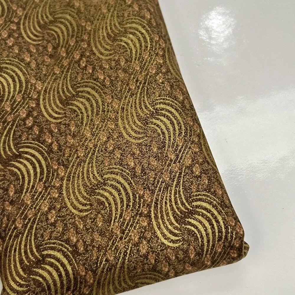 Cotton Quilting Fabric Lot Earthy Tones Earthtone Brown Orange Green Tan 13 Pc